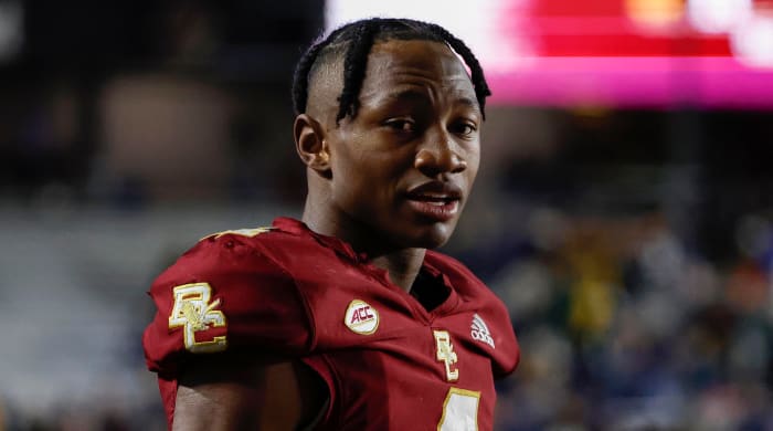 Boston College wide receiver Zay Flowers, a first-round draft pick of the Baltimore Ravens